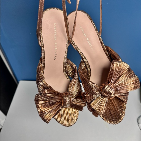 Loeffler Randall Bow Heels in Rose Gold - Picture 3 of 4